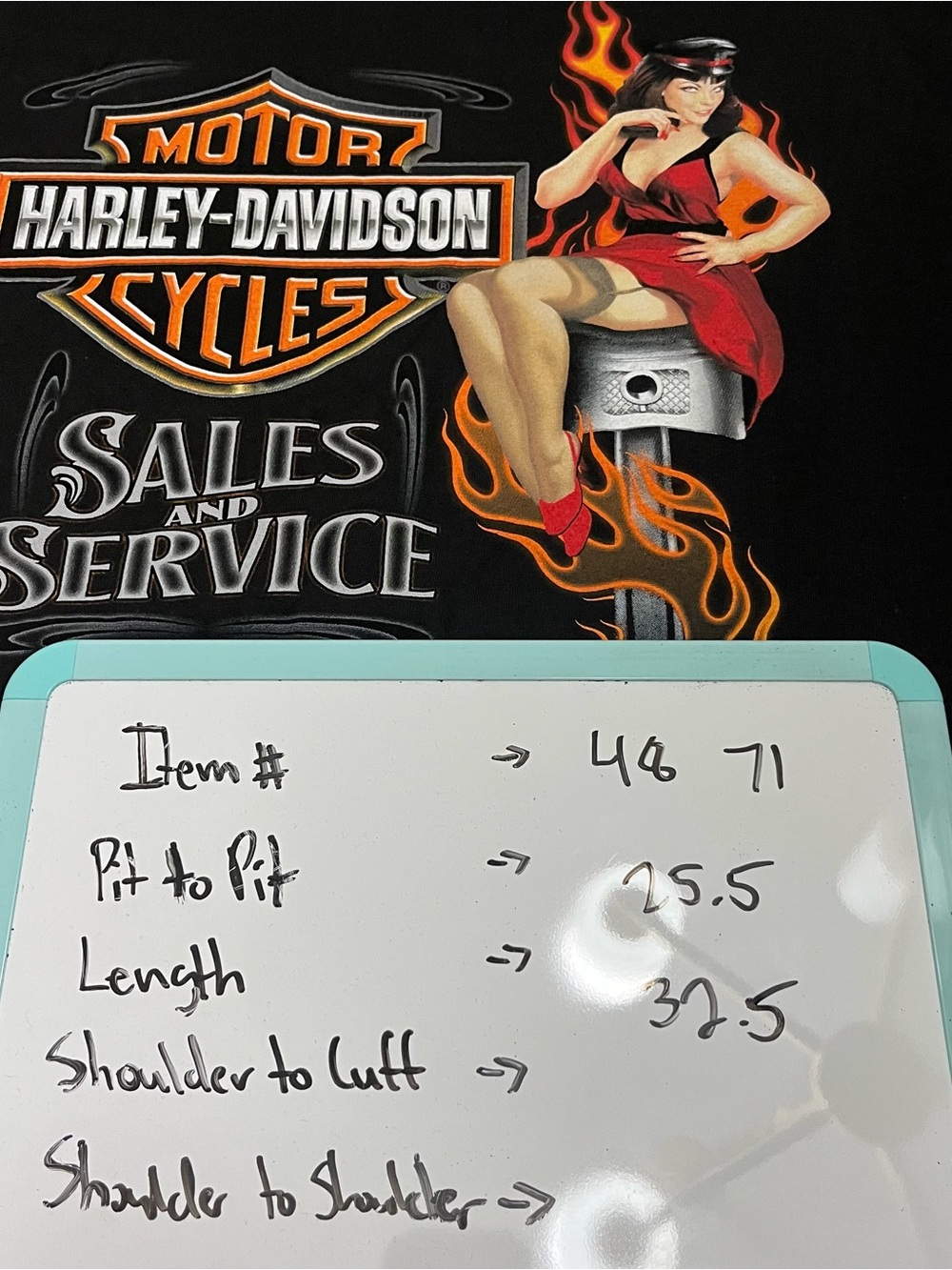 Harley Davidson Pinup Girl Ozark Lebanon Missouri Mens Size 2XL Black T-Shirt - Picture 8 of 8